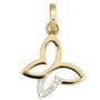 Anh�nger Schmetterling 585 Gold Gelbgold 7 Diamanten Brillanten 