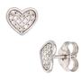 Ohrstecker Herz 585 Wei�gold 34 Diamanten 0,14 ct. 