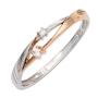 Damen Ring 585 Gold Wei�gold Rotgold bicolor 2 Diamanten (Gr��e: 62) 