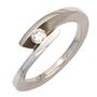 Damen Ring 950 Platin matt, 1 Diamant Brillant 0,15ct. Platinring (Gr��e: 60) 