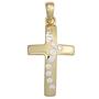 Anh�nger Kreuz 333 Gelbgold 10 Zirkonia 