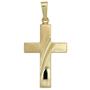 Anh�nger Kreuz 585 Gelbgold teilmattiert 