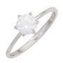 Damen Ring aus 333 Gold Wei�gold, 1 Zirkonia Wei�goldring (Gr��e: 52) 