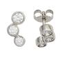 Ohrstecker 375 Wei�gold 6 Zirkonia Ohrringe 