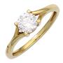 Damen Ring 333 Gelbgold 1 Zirkonia Goldring (Gr��e: 54) 