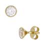 Ohrstecker rund 333 Gold Gelbgold 2 Zirkonia Ohrringe 4,8 mm 