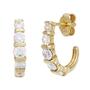Halb-Creolen 333 Gold Gelbgold 10 Zirkonia Ohrringe Creolen 