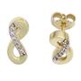 Ohrstecker 333 Gelbgold teilrhodiniert mit Zirkonia Ohrringe 