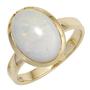 Damen Ring 585 Gold Gelbgold 1 Opal-Cabochon Goldring Opalring (Gr��e: 52) 
