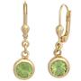 Ohrh�nger rund 585 Gold Gelbgold 2 Peridote gr�n Ohrringe Boutons Peridot 