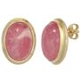Ohrstecker 585 Gelbgold 2 Rhodochrosite rosa Ohrringe 