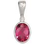 Anh�nger 585 Wei�gold 1 rosa Turmalin 1 Diamant 0,01ct.