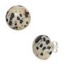 Ohrstecker 925 Sterling Silber mit 2 Dalmatiner-Jaspisen 