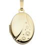 Medaillon oval 585 Gold Gelbgold Anh�nger zum �ffnen