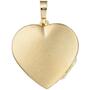 Medaillon Herz 585 Gelbgold mattiert Anh�nger zum �ffnen f�r Fotos