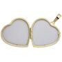 Medaillon Herz 585 Gelbgold mattiert Anh�nger zum �ffnen f�r Fotos