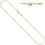 Panzerkette 585 Gelbgold 2,1 mm 60 cm Halskette Federring 
