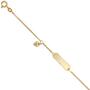 Schildband Herz 585 Gold Gelbgold 14 cm Gravur ID Armband Federring