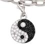Einh�nger Charm Ying Yang 925 Sterling Silber rhodiniert mit Zirkonia 