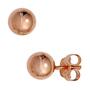 Kugel Ohrstecker 925 Sterling Silber rotvergoldet 6 mm Ohrringe 