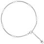 Fu�kettchen Fu�kette Herz 925 Sterling Silber rhodiniert 27 cm Karabiner