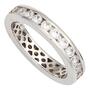 Damen Ring 925 Sterling Silber rhodiniert Zirkonia rundum (Gr��e: 52) 