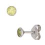 Ohrstecker rund 925 Sterling Silber rhodiniert 2 Zirkonia gr�n 4,4 mm 