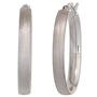 Creolen oval 925 Sterling Silber rhodiniert oval mattiert Ohrringe 