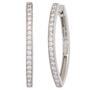 Creolen oval 925 Sterling Silber mit Zirkonia 37 mm Ohrringe 