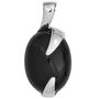 Anh�nger 925 Sterling Silber rhodiniert 1 Onyx
