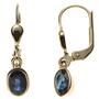Boutons oval 585 Gold Gelbgold 2 Safire blau Ohrringe Ohrh�nger 