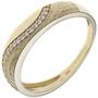 Damen Ring aus 333 Gelbgold mattiert mit Zirkonia Goldring (Gr��e: 60) 