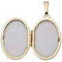 Medaillon oval f�r 2 Fotos 333 Gelbgold bicolor matt Anh�nger zum �ffnen