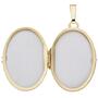 Medaillon oval f�r 2 Fotos 333 Gelbgold matt Anh�nger zum �ffnen