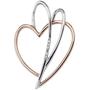 Anh�nger Herz 585 Rotgold bicolor Diamanten Brillanten Herz-Anh�nger