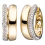 Creolen 585 Gold Gelbgold bicolor 86 Diamanten Brillanten Ohrringe 