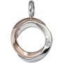 Anh�nger 585 Wei�gold Rotgold bicolor 1 Diamant Brillant