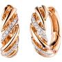 Creolen rund 585 Gold Rotgold 32 Diamanten Brillanten Goldcreolen 