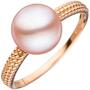 Damen Ring 585 Gold Rotgold 1 rosa Perle Goldring (Gr��e: 54) 