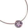 Anh�nger rund 585 Rotgold 16 Diamanten Brillanten 1 Amethyst lila