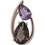 Anh�nger 585 Rotgold 1 Rauchquarz braun 1 Amethyst violett lila