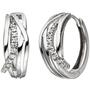 Creolen 333 Wei�gold mit Zirkonia Ohrringe Wei�goldohrringe 