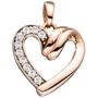 Anh�nger Herz 333 Gold Rotgold mit Zirkonia Herz-Anh�nger