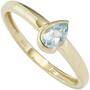 Damen Ring 333 Gelbgold 1 Blautopas hellblau blau (Gr��e: 52) 