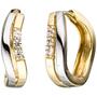 Creolen 333 Gold Gelbgold bicolor mit Zirkonia Ohrringe Goldohrringe 