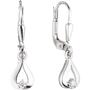 Ohrh�nger Tropfen 333 Gold Wei�gold 2 Zirkonia Boutons Wei�goldohrringe 