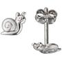 Kinder Ohrstecker Schnecke 925 Sterling Silber teil matt Ohrringe Kinderohrringe 