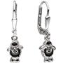 Kinder Boutons schwarzes Schaf 925 Silber Ohrringe Ohrh�nger 