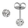 Ohrstecker Kugel Edelstahl mit SWAROVSKI� ELEMENTS Kugelohrstecker 