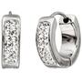 Creolen rund Edelstahl mit SWAROVSKI� ELEMENTS Ohrringe 